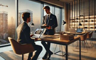 Un agente immobiliare a Milano.