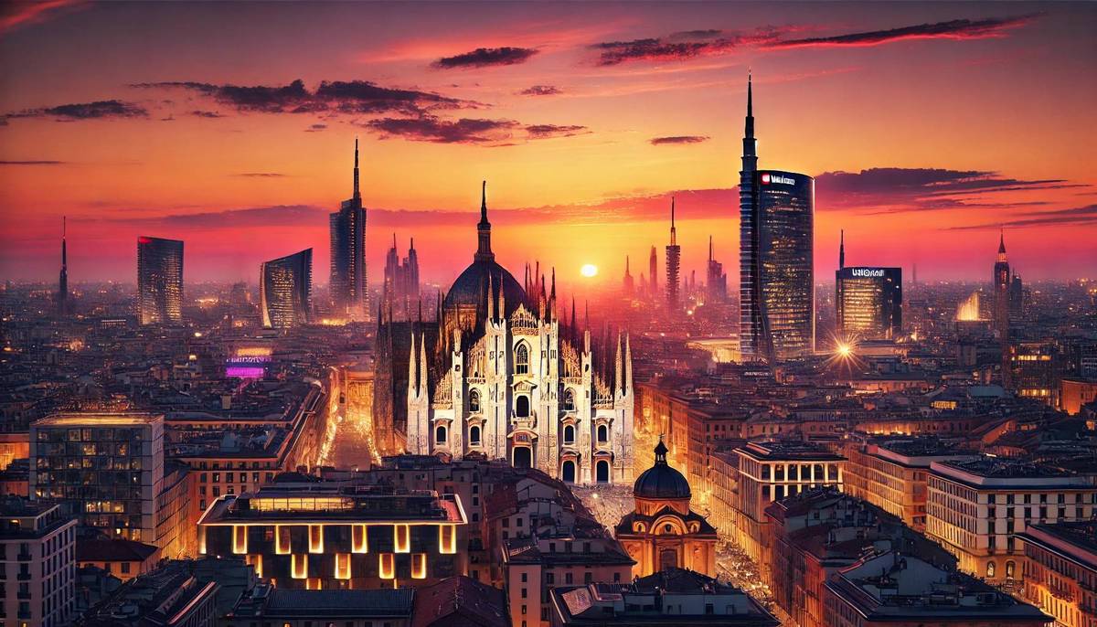 Milano al tramonto.
